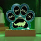 7" Acrylic Paw Print Plaque - Lambkin Cat Custom Gotcha Day Keepsake