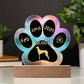 Awazakh - Personalized Dog Gotcha Day 7" Acrylic Paw Print Plaque