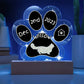 7" Acrylic Paw Print Plaque - Minuet Cat Custom Gotcha Day Gift
