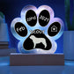Saint Bernard - Personalized Dog Gotcha Day 7" Acrylic Paw Print Plaque