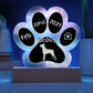 Boxer - Personalized Dog Gotcha Day 7" Acrylic Paw Print Plaque