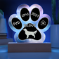 Golden Retriever - Personalized Dog Gotcha Day 7" Acrylic Paw Print Plaque