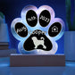Portuguese Water Dog - Personalized Dog Gotcha Day 7" Acrylic Paw Print Plaque