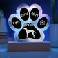 Dalmatian - Personalized Dog Gotcha Day 7" Acrylic Paw Print Plaque