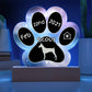 Doberman - Personalized Dog Gotcha Day 7" Acrylic Paw Print Plaque