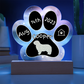 Komondor - Personalized Dog Gotcha Day 7" Acrylic Paw Print Plaque