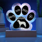 Scottish Deerhound - Personalized Dog Gotcha Day 7" Acrylic Paw Print Plaque