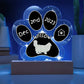 Ragdoll cat 7 inch acrylic Gotcha Day paw print plaque custom