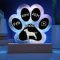 Bull Terrier - Personalized Dog Gotcha Day 7" Acrylic Paw Print Plaque