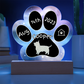 7" Acrylic Paw Print Plaque - Silky Terrier - Personalized Small Dog Gift for Terrier Lovers
