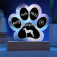 Ibizan Hound - Personalized Dog Gotcha Day 7" Acrylic Paw Print Plaque