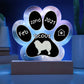 Samoyed - Personalized Dog Gotcha Day 7" Acrylic Paw Print Plaque