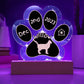 7" Acrylic Paw Print Plaque - Korat Cat Custom Gotcha Day Gift