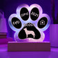 Mudi - Personalized Dog Gotcha Day 7" Acrylic Paw Print Plaque
