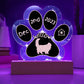 7" Acrylic Paw Print Plaque - Himalayan Cat Personalized Gotcha Day Gift