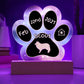 Shetland Sheepdog - Personalized Dog Gotcha Day 7" Acrylic Paw Print Plaque