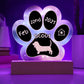 Basset Hound - Personalized Dog Gotcha Day 7" Acrylic Paw Print Plaque