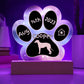 Spanish Greyhound - Personalized Dog Gotcha Day 7" Acrylic Paw Print Plaque