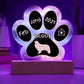 Cavalier King Charles Spaniel - Personalized Dog Gotcha Day 7" Acrylic Paw Print Plaque