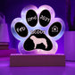 Saint Bernard - Personalized Dog Gotcha Day 7" Acrylic Paw Print Plaque