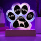 Weimaraner - Personalized Dog Gotcha Day 7" Acrylic Paw Print Plaque