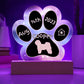 Tibetan Terrier - Personalized Dog Gotcha Day 7" Acrylic Paw Print Plaque