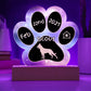 Belgian Malinois - Personalized Dog Gotcha Day 7" Acrylic Paw Print Plaque