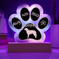 Scottish Deerhound - Personalized Dog Gotcha Day 7" Acrylic Paw Print Plaque