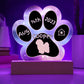 Lhasa Apso - Personalized Dog Gotcha Day 7" Acrylic Paw Print Plaque