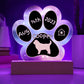 Newfoundland - Personalized Dog Gotcha Day 7" Acrylic Paw Print Plaque