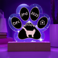 7" Acrylic Paw Print Plaque - Maine Coon Cat Personalized Gotcha Day Gift