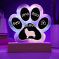 Collie - Personalized Dog Gotcha Day 7" Acrylic Paw Print Plaque