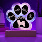 Japanese Chin - Personalized Dog Gotcha Day 7" Acrylic Paw Print Plaque