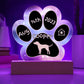 Vizsla - Personalized Dog Gotcha Day 7" Acrylic Paw Print Plaque