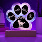 Papillon - Personalized Dog Gotcha Day 7" Acrylic Paw Print Plaque