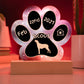 Irish Wolfhound - Personalized Dog Gotcha Day 7" Acrylic Paw Print Plaque