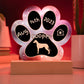 Greyhound - Personalized Dog Gotcha Day 7" Acrylic Paw Print Plaque