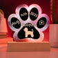 Toy Poodle - Personalized Dog Gotcha Day 7" Acrylic Paw Print Plaque