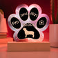 American Bully - Personalized Dog Gotcha Day 7" Acrylic Paw Print Plaque