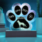 Belgian Malinois - Personalized Dog Gotcha Day 7" Acrylic Paw Print Plaque