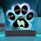 Chow Chow - Personalized Dog Gotcha Day 7" Acrylic Paw Print Plaque