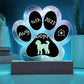 Labradoodle - Personalized Dog Gotcha Day 7" Acrylic Paw Print Plaque