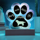 Sussex Spaniel - Personalized Dog Gotcha Day 7" Acrylic Paw Print Plaque