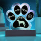 Spanish Greyhound - Personalized Dog Gotcha Day 7" Acrylic Paw Print Plaque