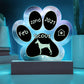 Doberman - Personalized Dog Gotcha Day 7" Acrylic Paw Print Plaque