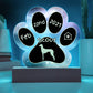 Awazakh - Personalized Dog Gotcha Day 7" Acrylic Paw Print Plaque