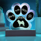 Schipperke - Personalized Dog Gotcha Day 7" Acrylic Paw Print Plaque