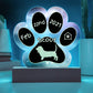 Basset Hound - Personalized Dog Gotcha Day 7" Acrylic Paw Print Plaque