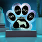 Saint Bernard - Personalized Dog Gotcha Day 7" Acrylic Paw Print Plaque