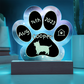 7" Acrylic Paw Print Plaque - Silky Terrier - Personalized Small Dog Gift for Terrier Lovers